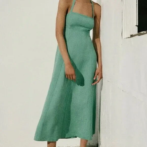 Madewell | Dresses | Madewell Green Linen Midi Dress | Poshmark Madewell | Dresses | Madewell Green Linen Midi Dress | Poshmark